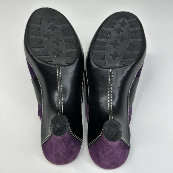 Cole Haan Women's Purple Jianna Buckle Suede Leather Clog Heels US 8 B - Picture 9 of 17